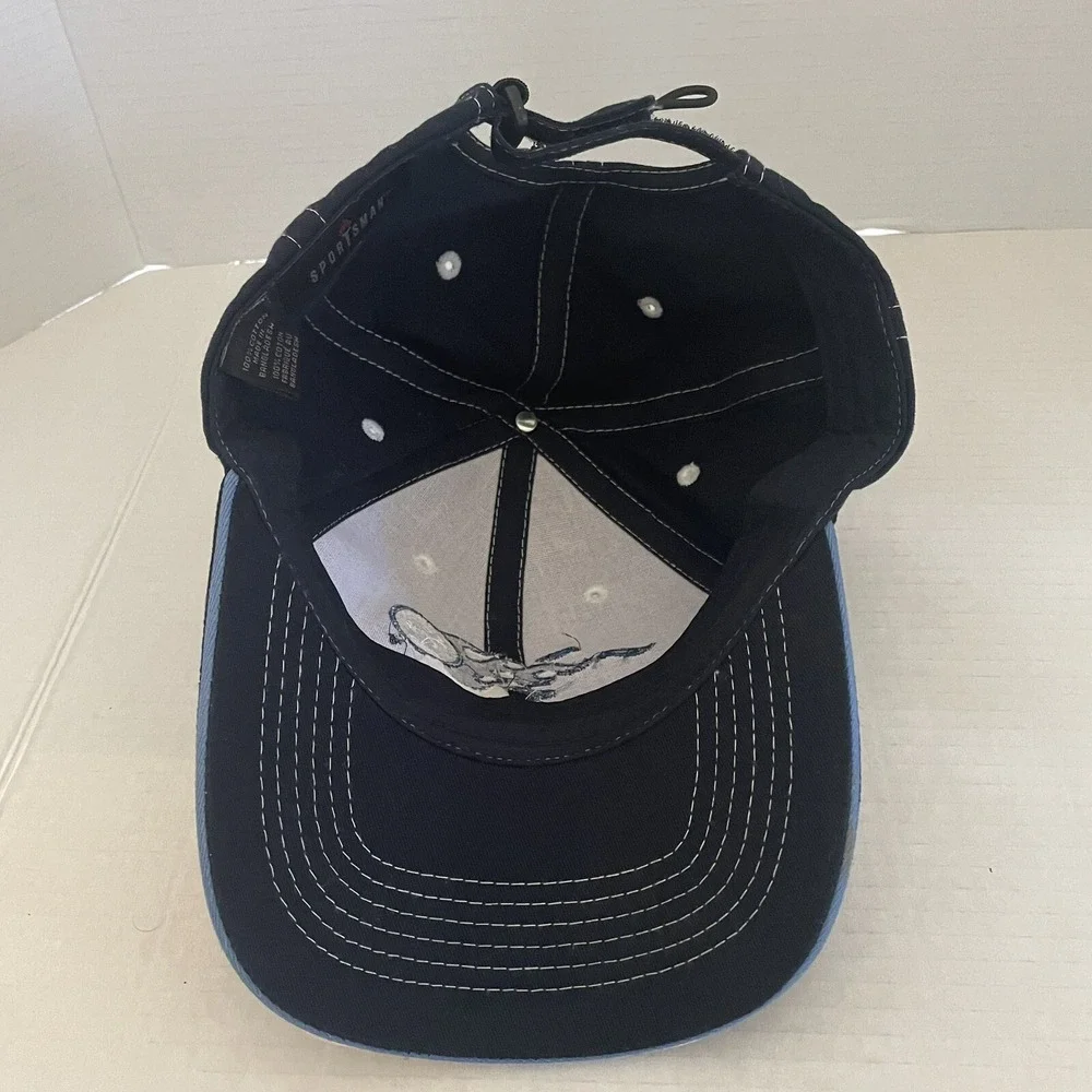 Cornwell Quality Tools Hat Luna Pier Strap Back Baseball Cap‎ Blue Black White